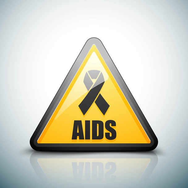 AIDS ειδοποιεί σημάδι - Διάνυσμα, εικόνα