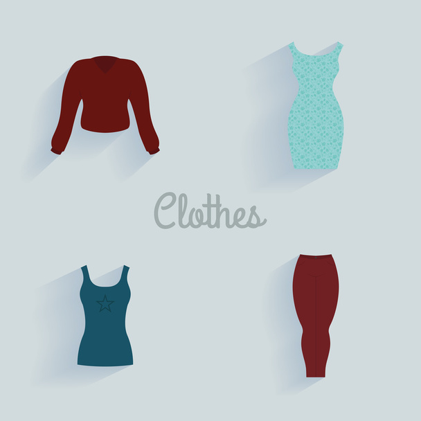 Abstract clothes objects - Vector, imagen