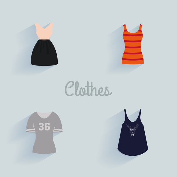 Abstract clothes objects - Вектор,изображение