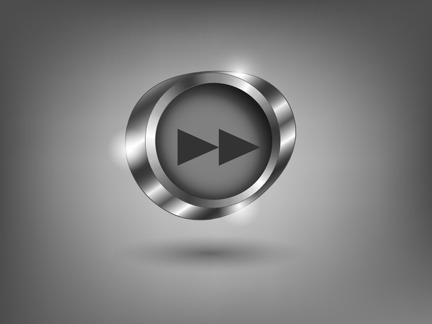 3d silver button  - Вектор,изображение