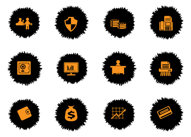 Financiën icons set - Vector, afbeelding