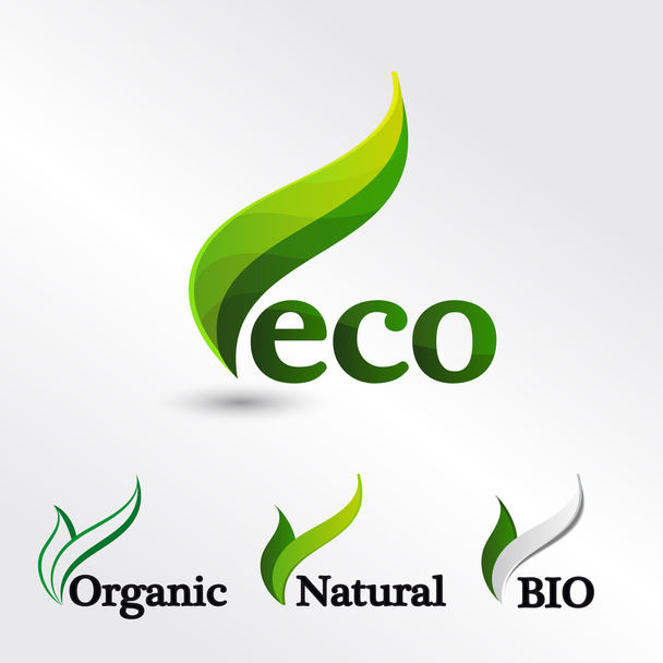 Встановити Еко логотипи
 - Вектор, зображення