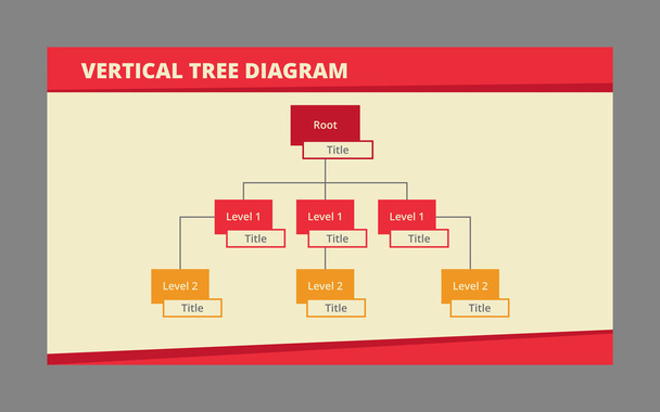 Vertical tree diagram template 2 - Vector, Image