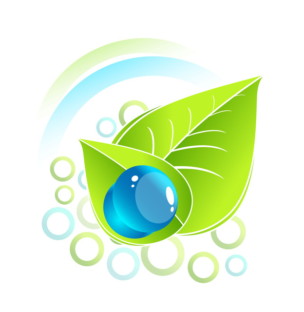 Global leaf green concept - Vector, Image