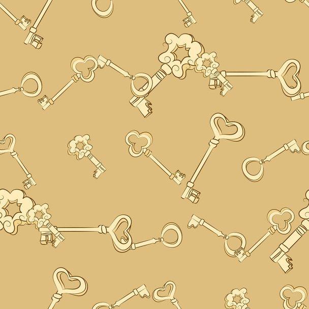 Seamless keys pattern - ベクター画像