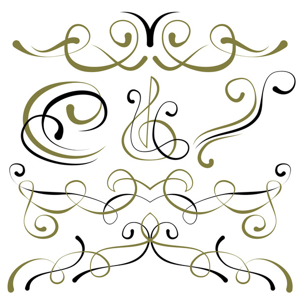 vector set of elements for design. borders - Vector, Image