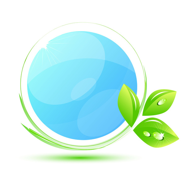 Global leaf green concept - Vettoriali, immagini