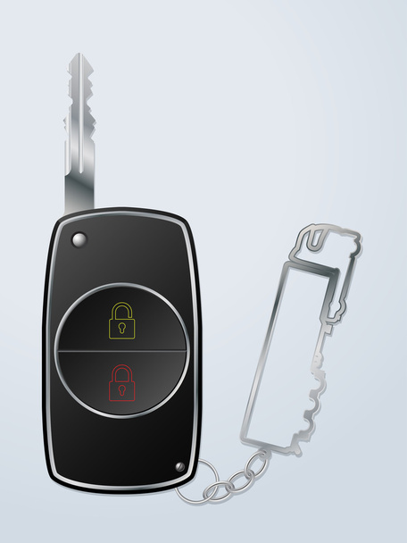 Autoschlüssel und Fernbedienung mit Funktionen - Vektor, Bild