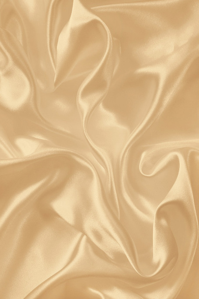 Smooth elegant golden silk or satin as background. In Sepia tone - Фото, зображення
