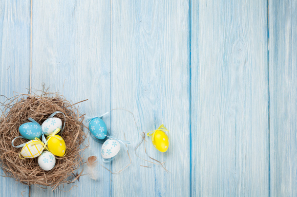 Easter background with eggs in nest - Photo, Image
