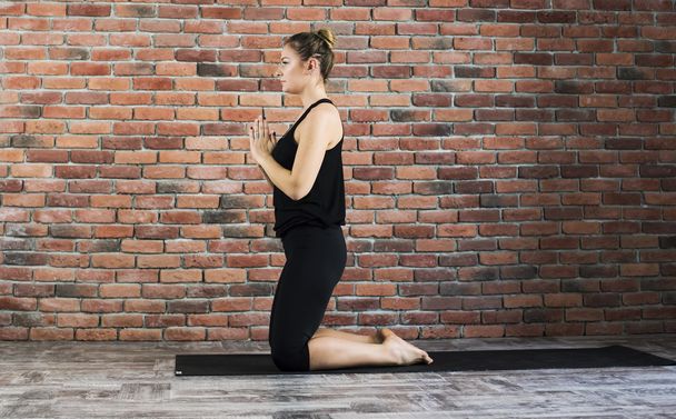 woman practicing yoga - 写真・画像