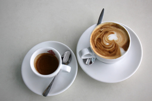 a cup of coffee and cappuccino - Foto, Imagem