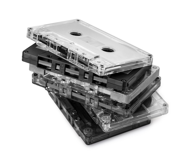 Audiokassette auf weiß - Foto, Bild