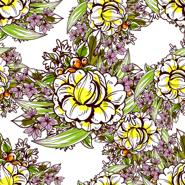 Floral seamless pattern. - Vector, Image