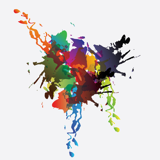 Colorful paint splats vector background - Vecteur, image