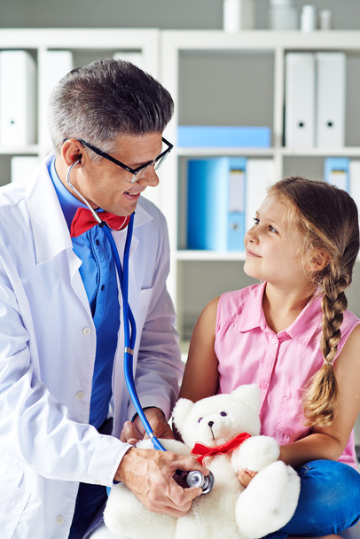 doctor and cute girl - Photo, Image