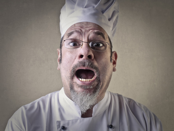Surprised chef with mouth open - Fotografie, Obrázek