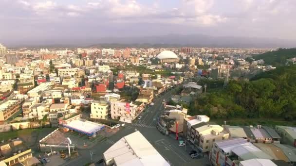 Luftaufnahme der Stadt Taipeh im Morgengrauen, Taiwan - Filmmaterial, Video