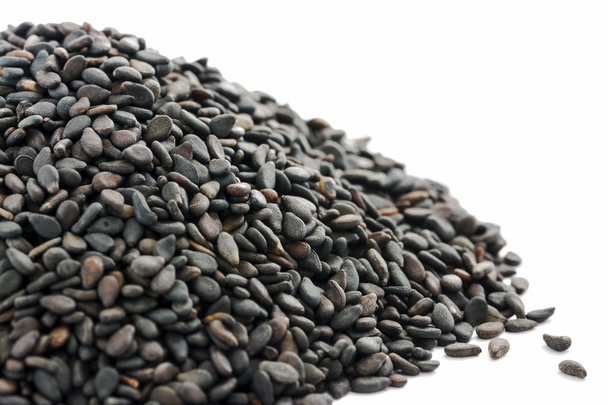  close-up of black sesame seeds - Photo, Image