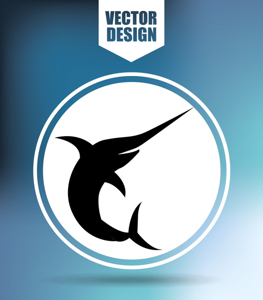 Balık tutma simgesi tasarım - Vektör, Görsel
