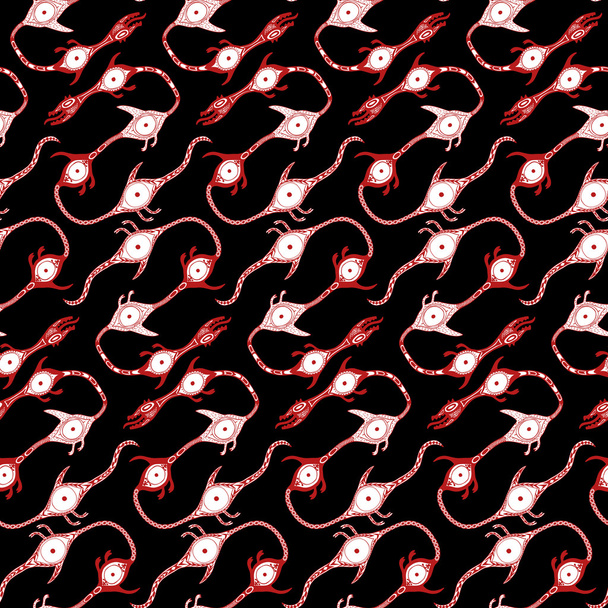 Ethnic seamless pattern. Hand drawn navajo fabric - Vetor, Imagem