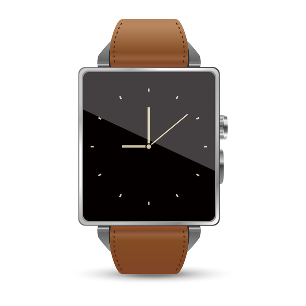 白い背景の上のスマートな腕時計の図 - ベクター画像