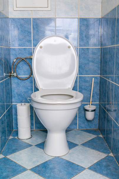 Sanitary concept. Toilet bowl in restroom. - Φωτογραφία, εικόνα