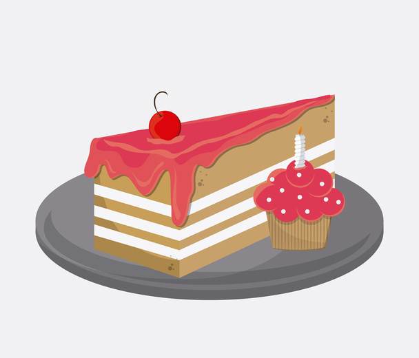 Bakery and cake design - Vector, Image
