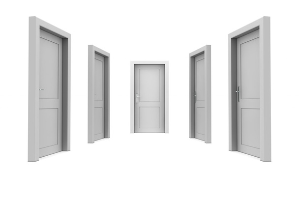 Elija una puerta gris
 - Foto, Imagen