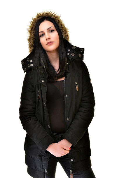 genç kadın kış portresi - Fotoğraf, Görsel