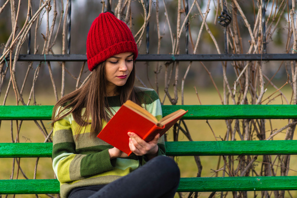 Afternoon reading in park. - Φωτογραφία, εικόνα