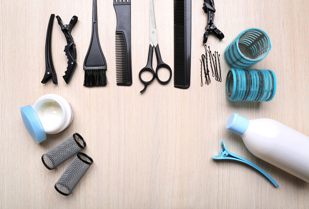 Barber set with tools  - Zdjęcie, obraz