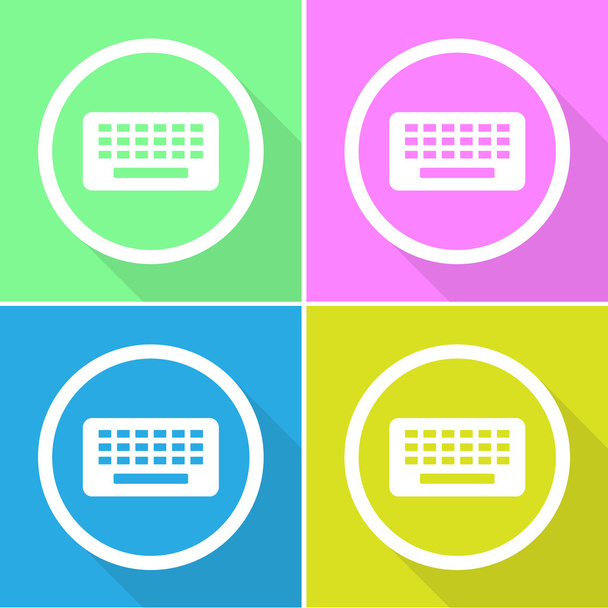 4 keyboard icons set great for any use. Vector EPS10. - Vector, Image
