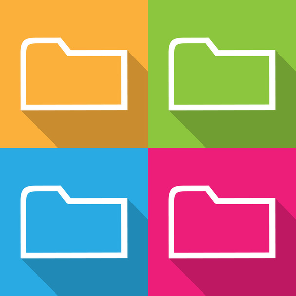 Colorful File Folder Vector EPS10, Great for any use. - Vector, Image