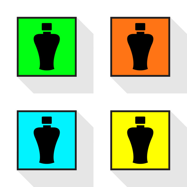 Botella en colorido vector cuadrado EPS10, ideal para cualquier uso
. - Vector, Imagen