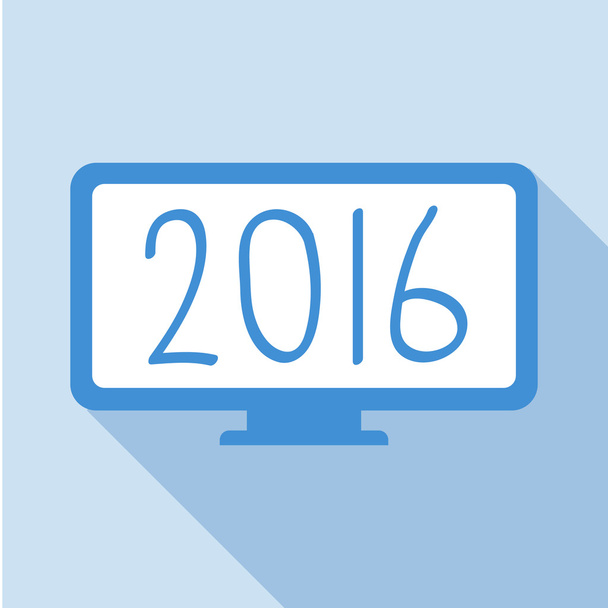2016-ban kék képernyő ikont vektor Eps10, nagy célra. - Vektor, kép