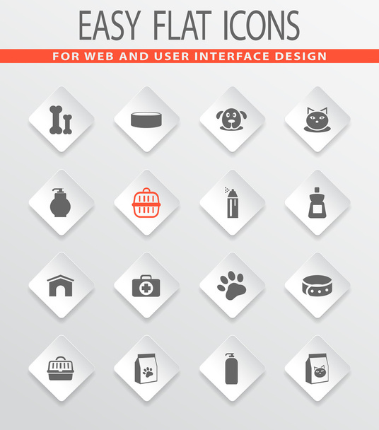 Conjunto de iconos de mercancías para mascotas
 - Vector, imagen