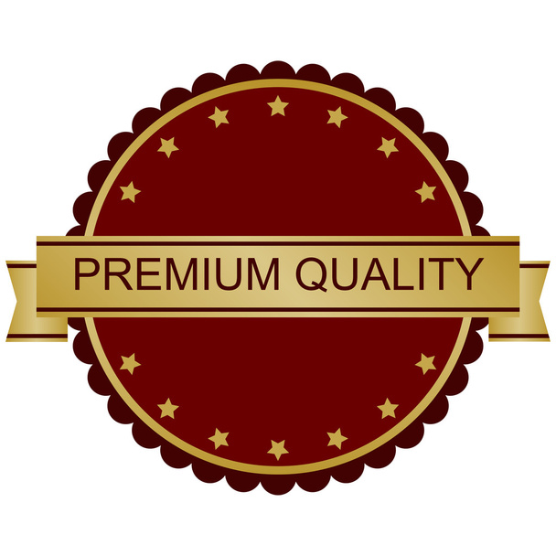 vector premium quality golden label - Вектор, зображення