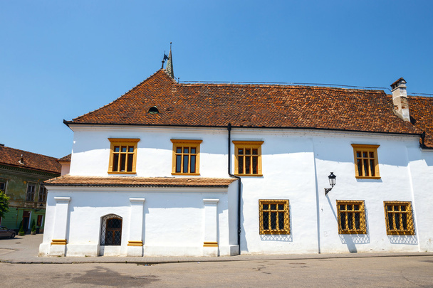 Centro histórico de Medias, ciudad medieval de Transilvania, Rumania
 - Foto, Imagen