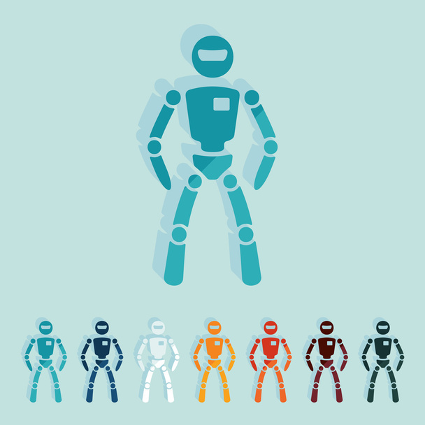 Красочные иконы роботов
 - Вектор,изображение