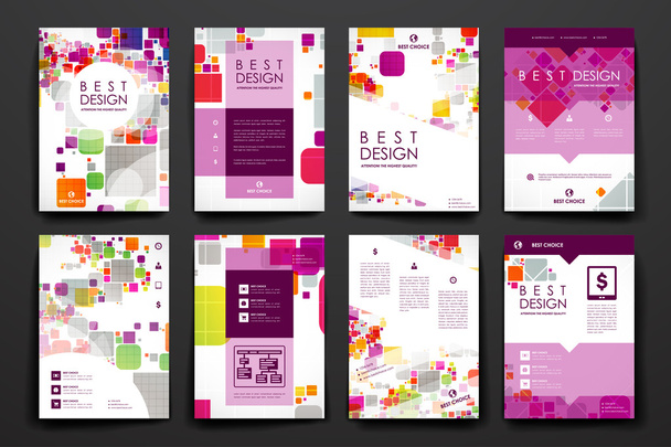 Set of brochure, poster templates - Vector, Image