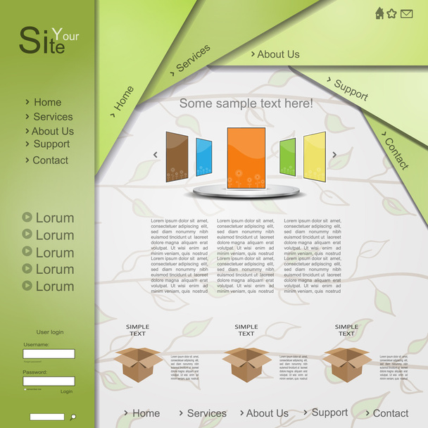 Green web design - Vector, Imagen