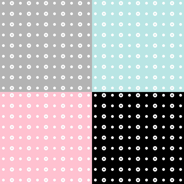 Seamless patterns, polka dots set Vector EPS10, Great for any use. - Vector, Image