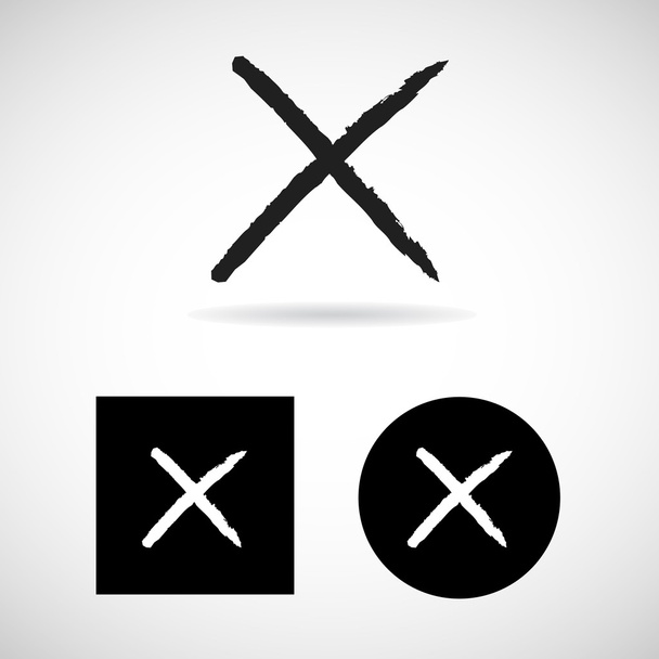 black rejected icons Vector EPS10, Great for any use. - Vector, Image