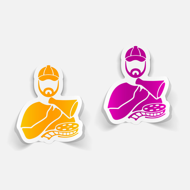 Two colorful directors icons - Vector, Image
