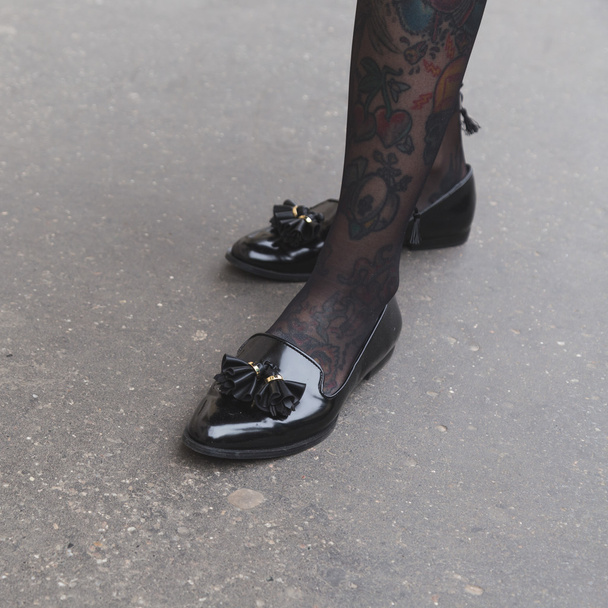 Detail of shoes at Milan Women's Fashion Week fall/winter 16/17 - Valokuva, kuva