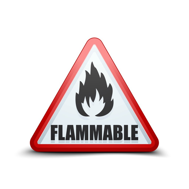 flammable danger sign - Vector, Image