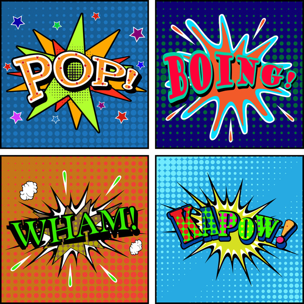 Set of comic sound effects. - Vector, Image