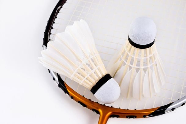 Badminton, Badminton Raket ve raketle bir dizi. - Fotoğraf, Görsel