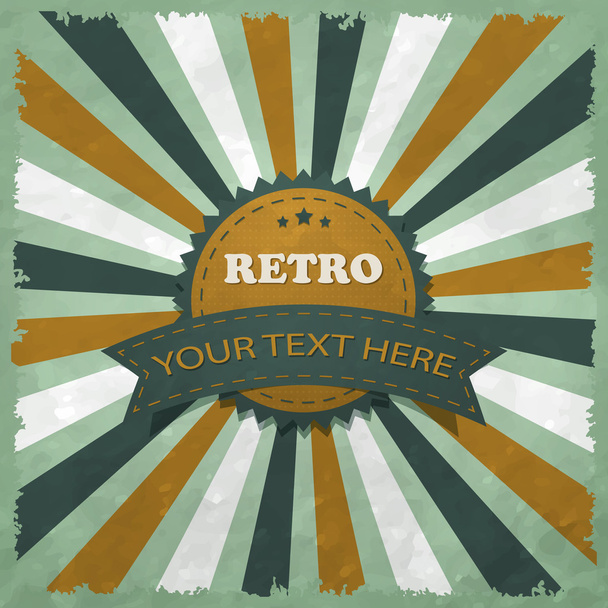 Retro background with radial rays. - Vector, afbeelding